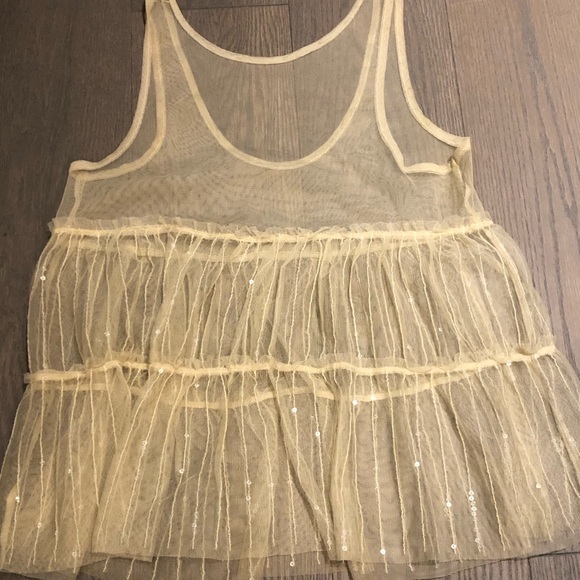 Tulle tank top with sequins - Picture 1 of 3